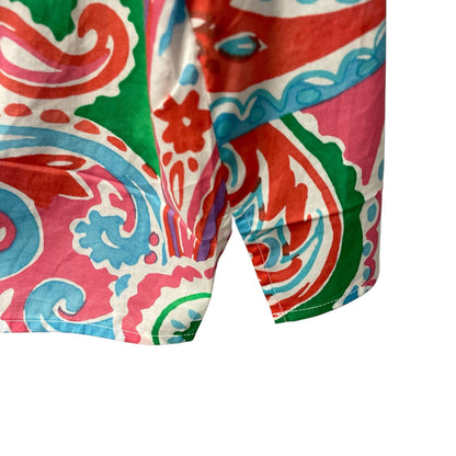 NWT Talbots Sleeveless Tassel Tie Front Multicolor Paisley Print Top Womens 2X