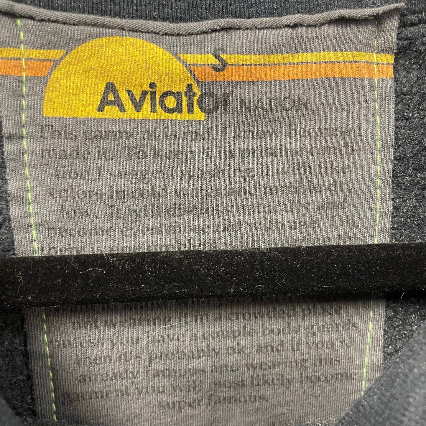 Aviator Nation Bolt Crop Sweatshirt Rainbow Multicolor Striped Sleeves Small