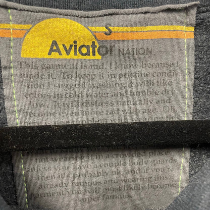 Aviator Nation Bolt Crop Sweatshirt Rainbow Multicolor Striped Sleeves Small