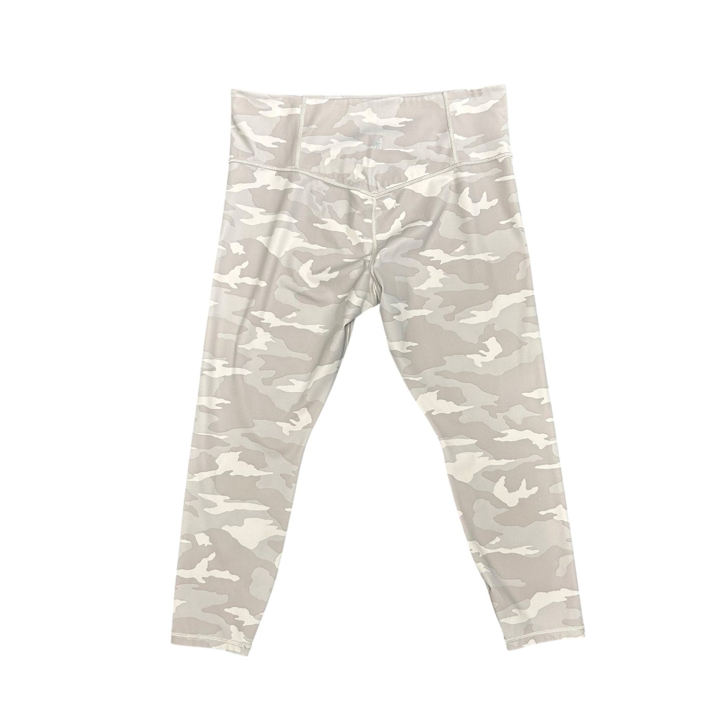 Athleta Gray White Camo Print Elation 7/8 Tight Pull On Leggings Womens Size XL