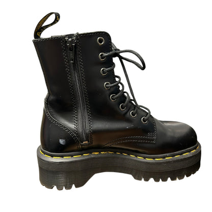 Dr. Martens Black Smooth Leather Platform Lace Up Jadon Boots Womens US 6