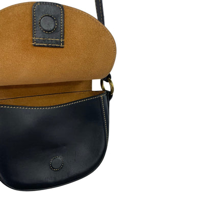 Frye Harness Black Leather Small Crossbody Saddle Bag