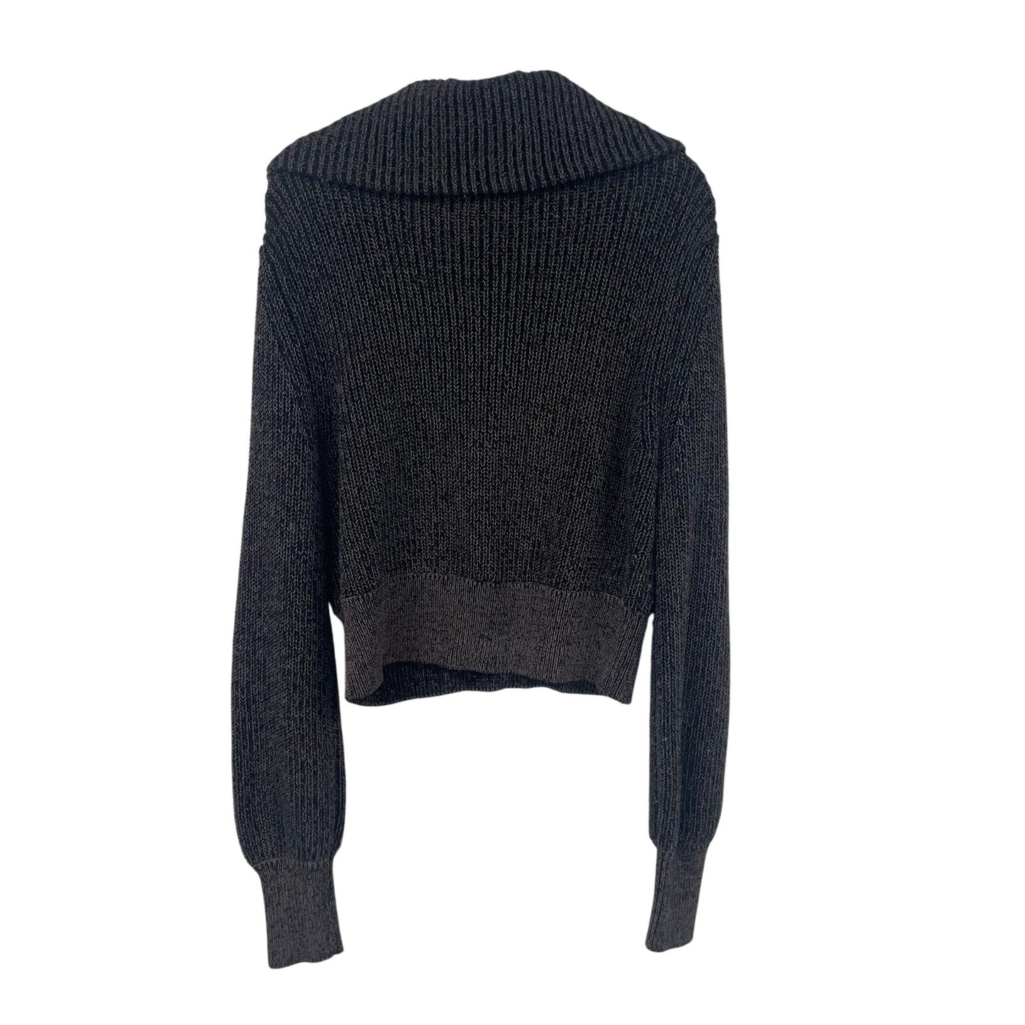 Varley Mentone Knit Half Zip Brown Black Speckle Sweater Womens Size XS