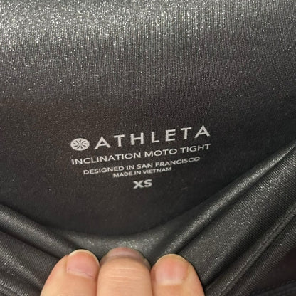 Athleta Inclination Moto Shimmer Tight Pull On Leggings in Powervita Womens XS