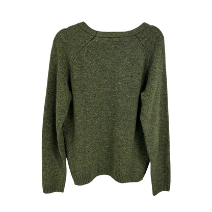 Psycho Bunny Green Lamb Wool Blend Long Sleeve Pullover Sweater Mens Medium