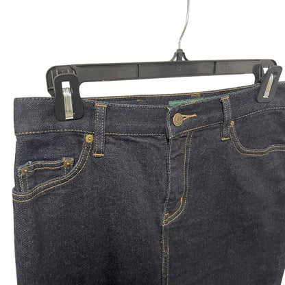 Lauren Ralph Lauren Jeans Co Dark Wash Denim Straight Fit Knee Skirt Womens 2