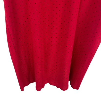 Tommy Hilfiger Short Sleeve Polo Dress Red Navy Polka Dot Print Womens Size XXL