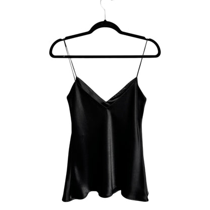 NWT Galvan London Black Sleeveless V Neck Satin Camisole Tank Top Womens 4