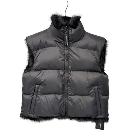 NWT Balenciaga Black Faux Fur Reversible Ski Jacket Womens 6