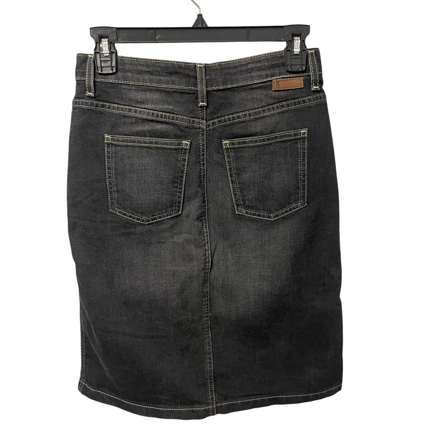 Boden Faded Black Denim Straight Fit Skirt Womens Size 4?
