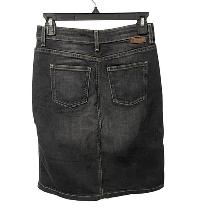 Boden Faded Black Denim Straight Fit Skirt Womens Size 4?