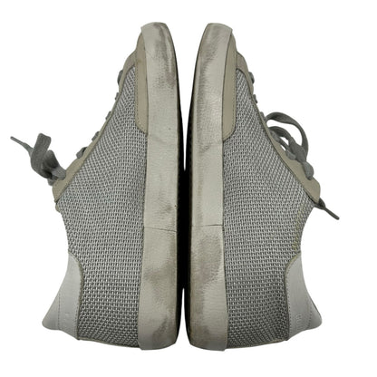 Golden Goose White Leather Gray Knit Fabric Superstar Sneakers Womens 37 / US 7