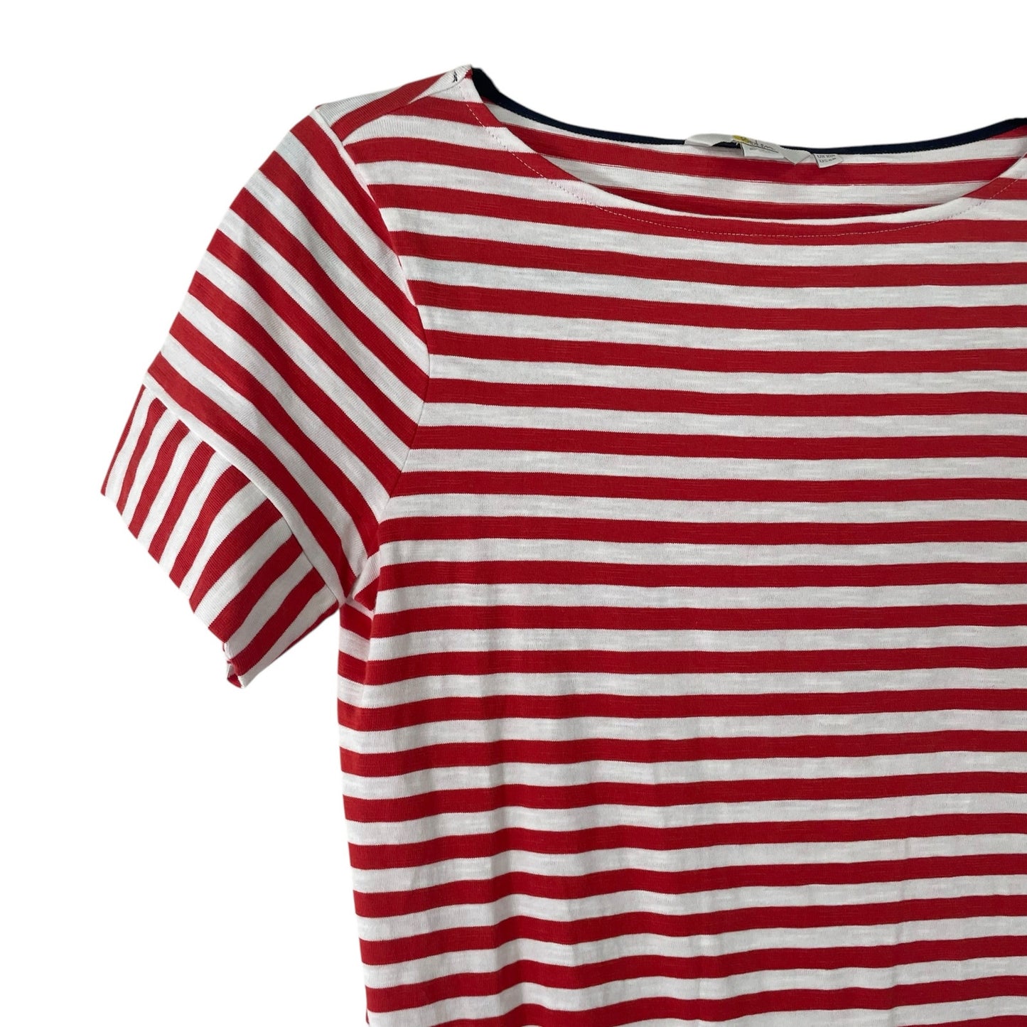 Boden Darcey T Shirt Dress Red White Striped Short Sleeve Womens 6