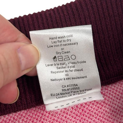 Dolan Sierra Pink Stripe Houndstooth Geo Print Pull On Lounge Shorts Womens XL