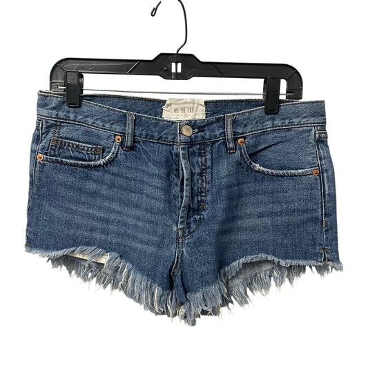 Free People We The Free Button Fly Frayed Hem Denim Jean Shorts Size 28