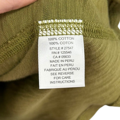 NWT Habitat Clothes to Live In Olive Green Pocket Cardigan Sweater Womens Small