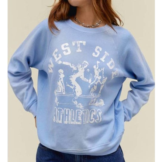 Daydreamer West Side Athletics Crewneck Sweatshirt Light Blue Womens Medium