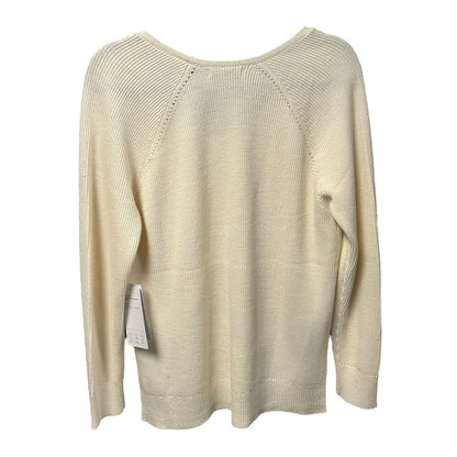 NWT Athleta Cream Thermolite Hanover V-Neck Pullover Sweater Womens Size Medium