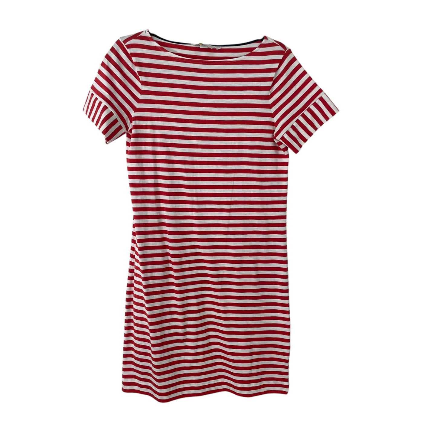 Boden Darcey T Shirt Dress Red White Striped Short Sleeve Womens 6