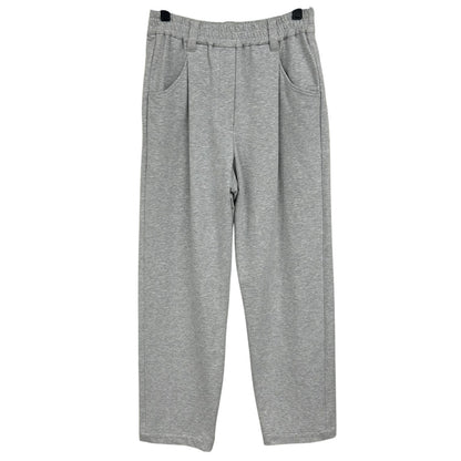 Brunello Cucinelli Gray Elastic Waist Cotton Blend Pull On Sweatpants US 2