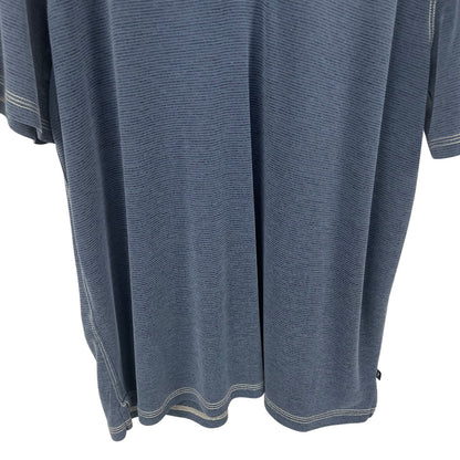 Tommy Bahama Navy Striped Short Sleeve Polo Shirt Mens XL