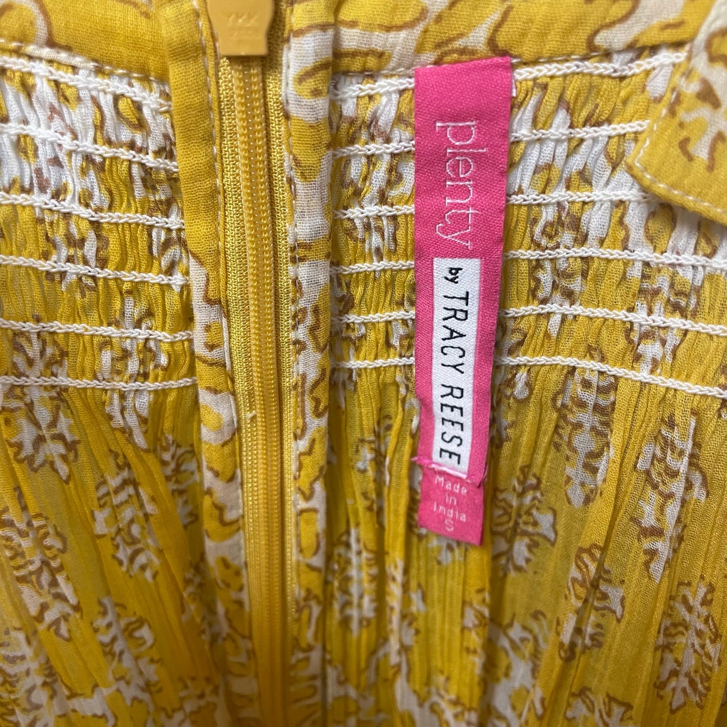 Anthropologie Plenty by Tracy Reese Yellow White Floral Tank Top Womens Small