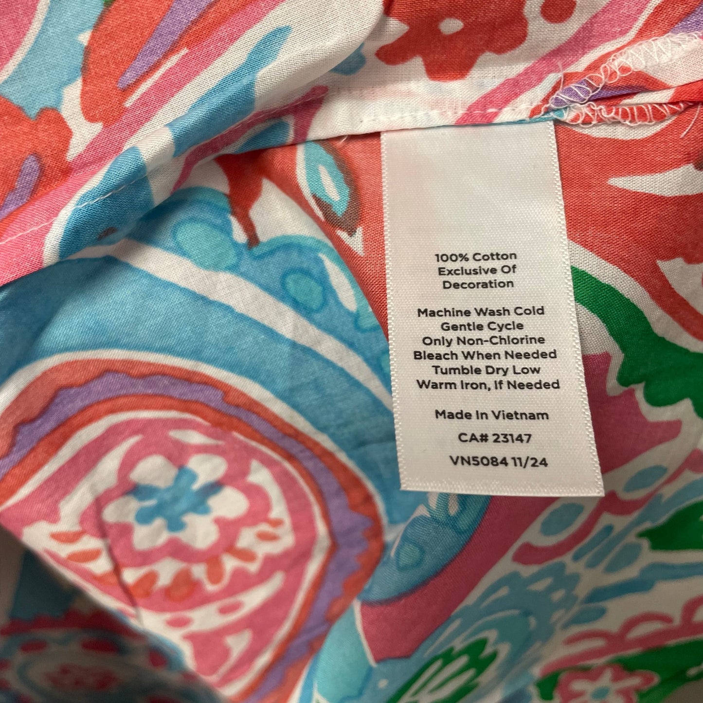 NWT Talbots Sleeveless Tassel Tie Front Multicolor Paisley Print Top Womens 2X