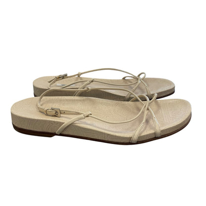 Vintage Prada Cream Leather Strappy Buckle Closure Sandal Womens Size 39 / US 9