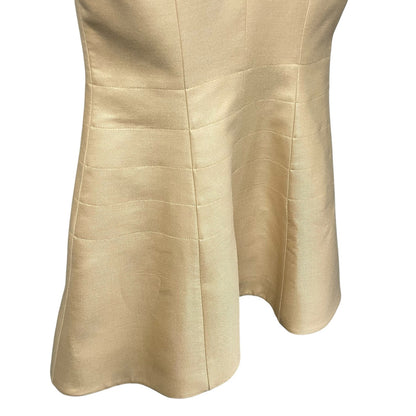 NWT Louis Vuitton Sleeveless Asymetric Button Dress Papyrus Womens FR 38 / US 6