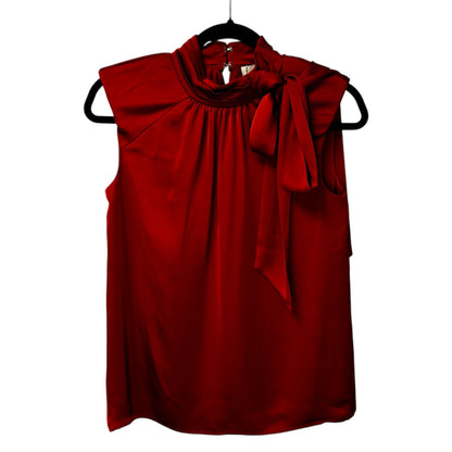 NWT Ramy Brook in Clay Red Sleeveless Mock Tie Neck Aviva Top Womens X-Small