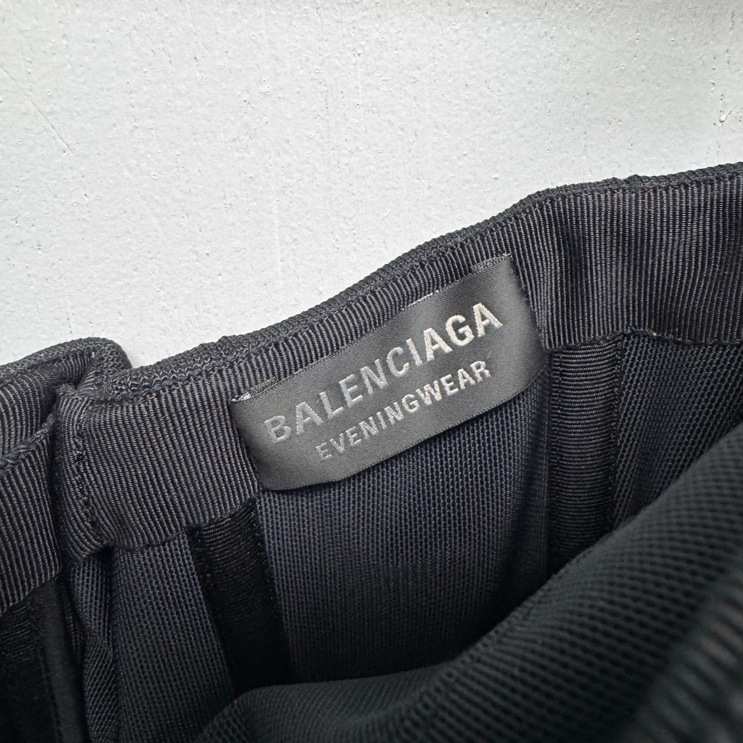 NWT Balenciaga Black Strapless Sweetheart Jersey Bustier Tube Top Womens 2