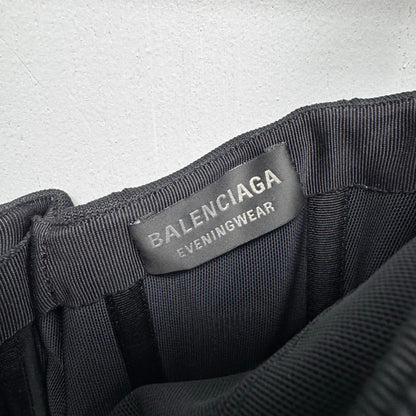 NWT Balenciaga Black Strapless Sweetheart Jersey Bustier Tube Top Womens 2