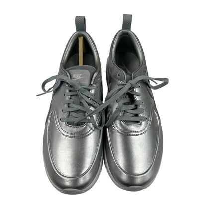Nike Air Max Thea Metallic Silver Chrome Lace Up Sneakers Womens 7.5