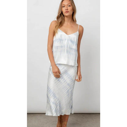 Rails Paola Blue Tide Tank Top / Anya Blue Tide Midi Skirt Set Womens Large