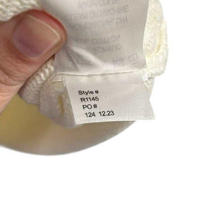 Renwick Ivory Caribe Pickle Long Sleeve Pullover Crewneck Sweater Womens Small