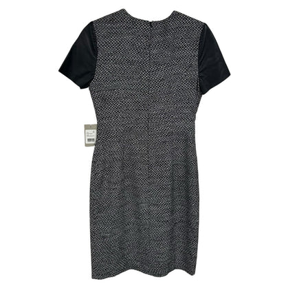 NWT Jason Wu Bone White Black Tweed Lambskin Leather Short Sleeve Dress Womens 4