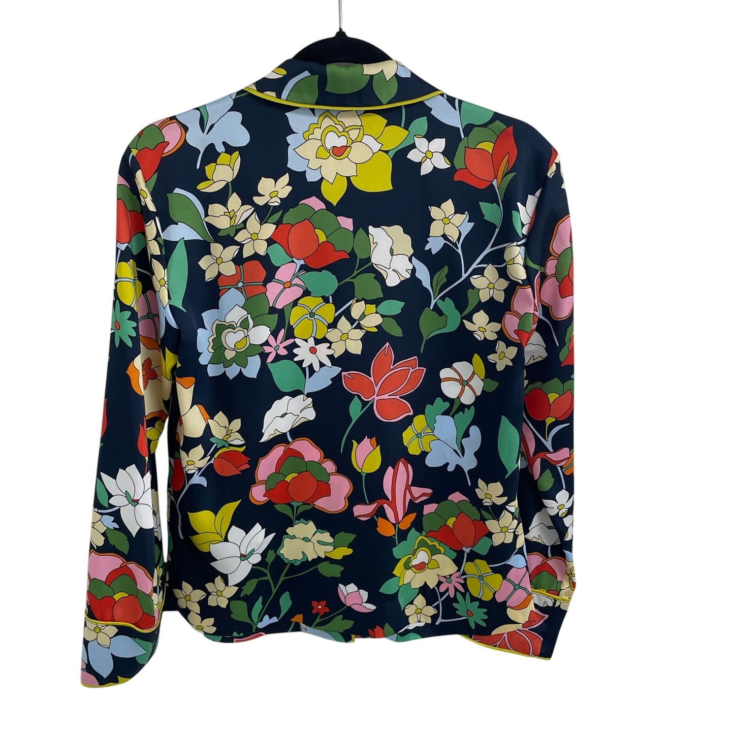 NWT Kate Spade Flower Bed Twill Button Up Shirt Blazer Blue Multi Womens XS