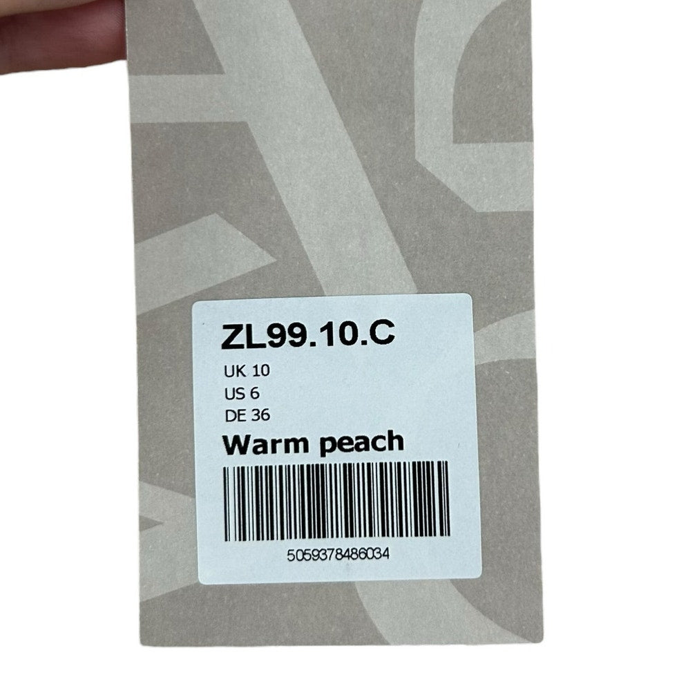 NWT Wrap London Warm Peach Orange Button Front Sleeveless Linen Top Womens 6