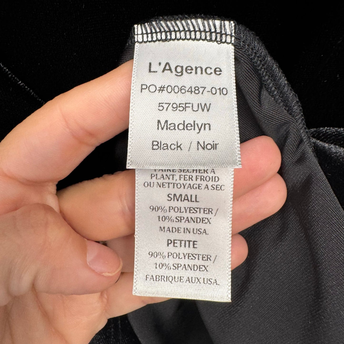 NWT L’Agence Black Madelyn Crystal-Embellished Mock Neck Sleeveless Top Small