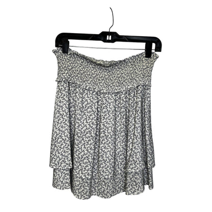 Rails White Blue Garden Print Tiered Pull On Mini Addison Skirt Womens Small