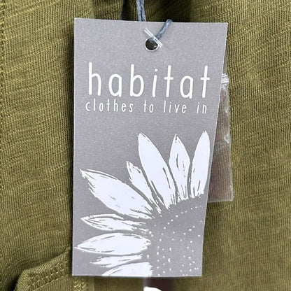 NWT Habitat Clothes to Live In Olive Green Pocket Cardigan Sweater Womens Small
