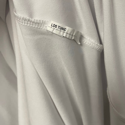 Joseph Ribkoff 3/4 Sleeve V Neck Layered White Stretch Top Womens 6