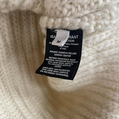 Isabel Marant Gillen Jumper Fair Isle Wool Knit Sweater Cream Multicolor Medium
