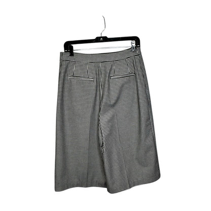 Maeve by Anthropologie Black White Houndstooth Tailored Culotte Shorts Womens 6