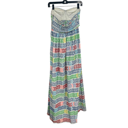 Mara Hoffman Swim Multicolor Leis Lattice Bustier Cotton Maxi Dress Womens 6