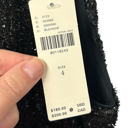 NWT Maeve by Anthropologie Black Sequin Disco Sleeveless Jumpsuit Womens 4