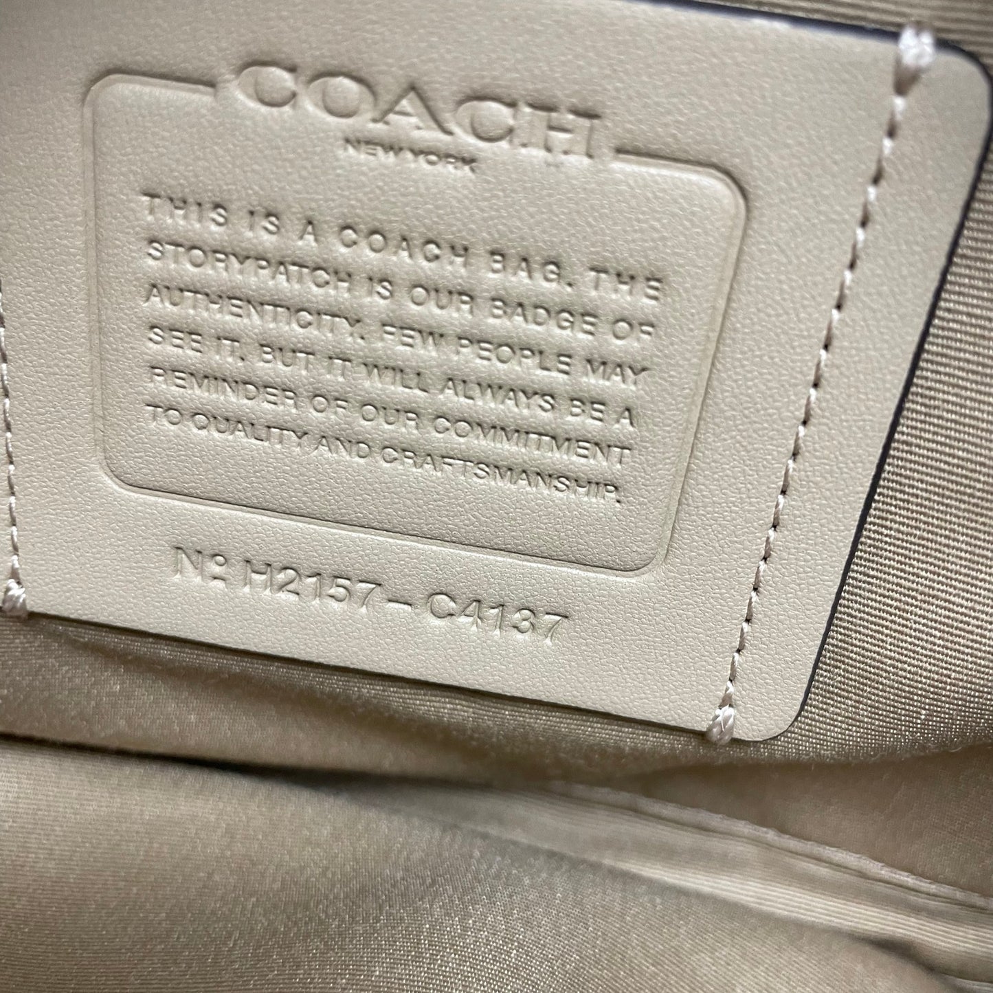 Coach Warren Belt Bag Pebbled Leather Chalk Off White Horse and Carriage AS IS