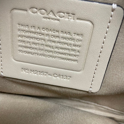 Coach Warren Belt Bag Pebbled Leather Chalk Off White Horse and Carriage AS IS