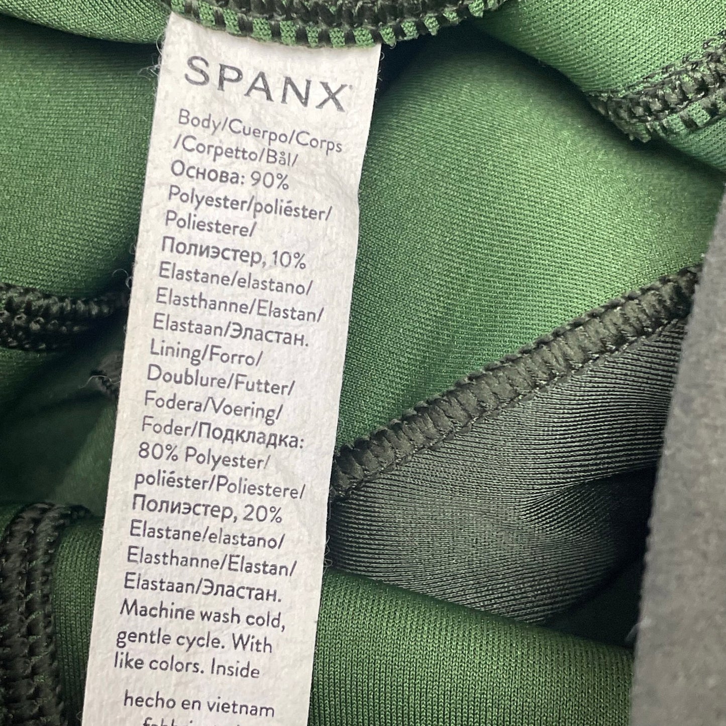 Spanx Pull On High Rise Olive Green Faux Suede Leggings Womens Size Small