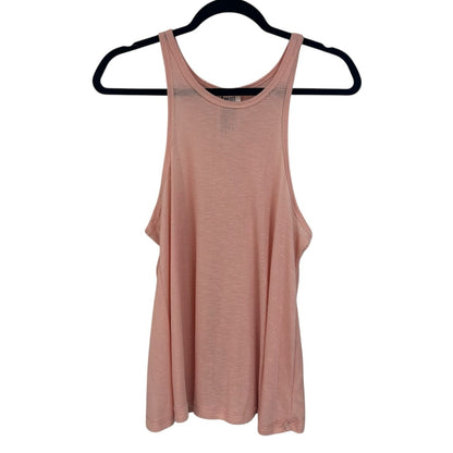 Free People Light Pink Ribbed Sleeveless Flowy Tank Top Womens Medium